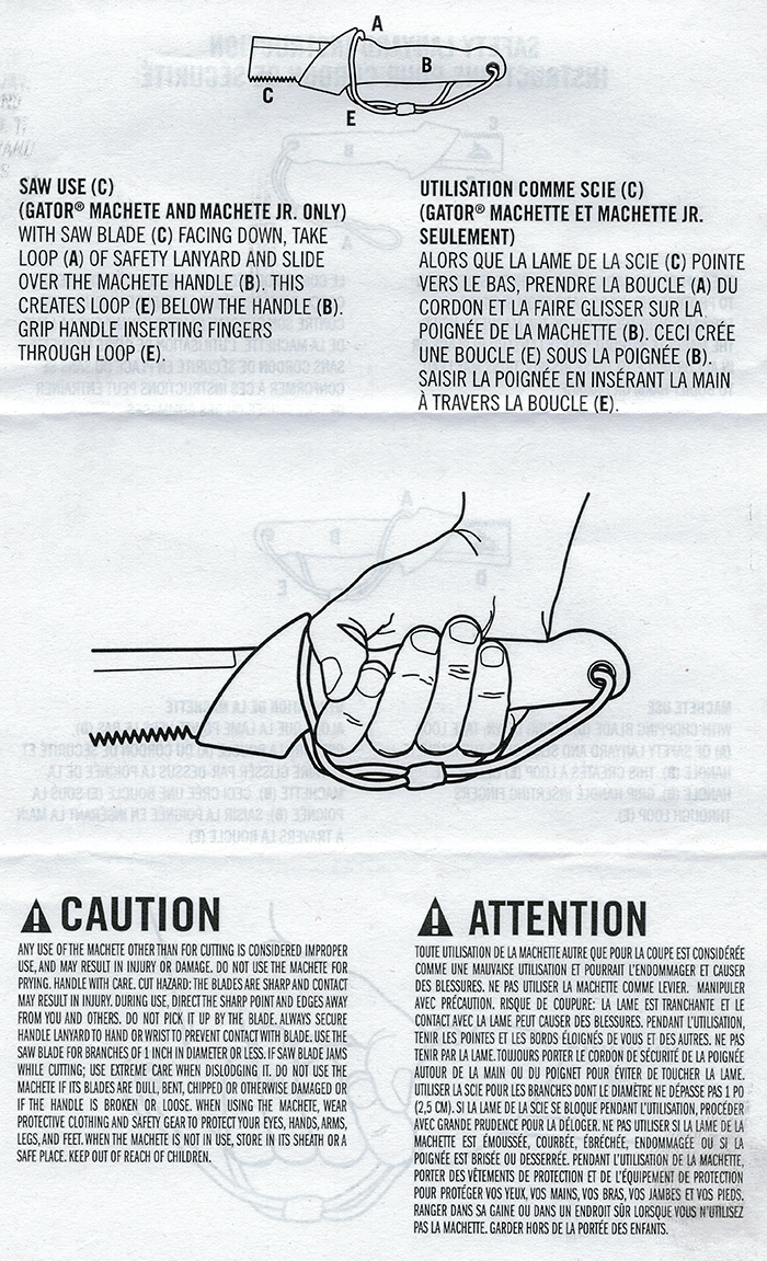 Gerber Gator Bolo Machete